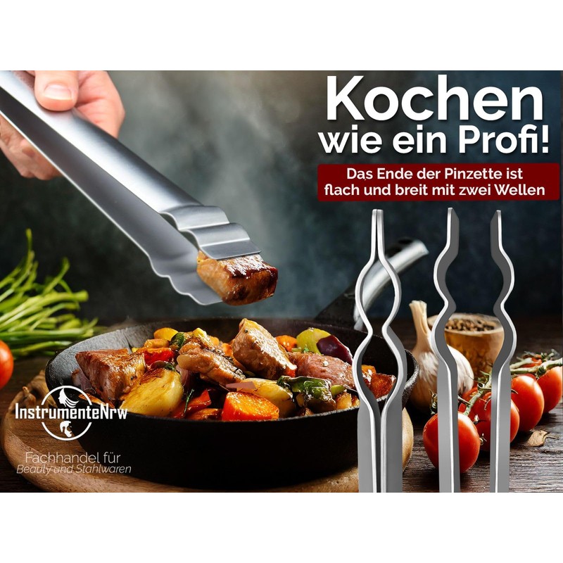 Barbecue Tongs Straight Stainless Steel 20 cm - 60 cm