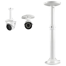 CTXSumTec 11.8"-23.6" Telescopic Adjustable I-Shaped Security Camera Wall Ceiling Mount Bracket, Dome Camera Mount Universal Camera Wall Mounting Bracket for CCTV Security Camera/IP Camera