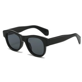 SHEEN KELLY Retro Sqaure Chunky Sunglasses for Men Women Trendy Vintage Rectangular Thick Frame Design Shades 90s Eyewear