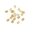 Earring Scroll Back Gold Plated Butterfly Stoppers 4mm