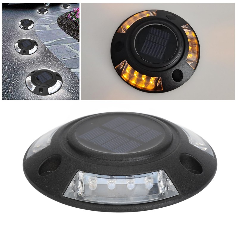 Solar Dock Light 12 LEDs Solar Driveway Light IP68 Waterproof