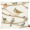 APELT Cushion Cover Winter World Cotton Birds Size 46 x