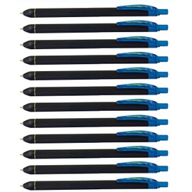Pentel EnerGel Kuro Liquid Gel Pen, (0.7mm) Medium line, Sky Blue Ink, 12 Pack (BL437R1-S)