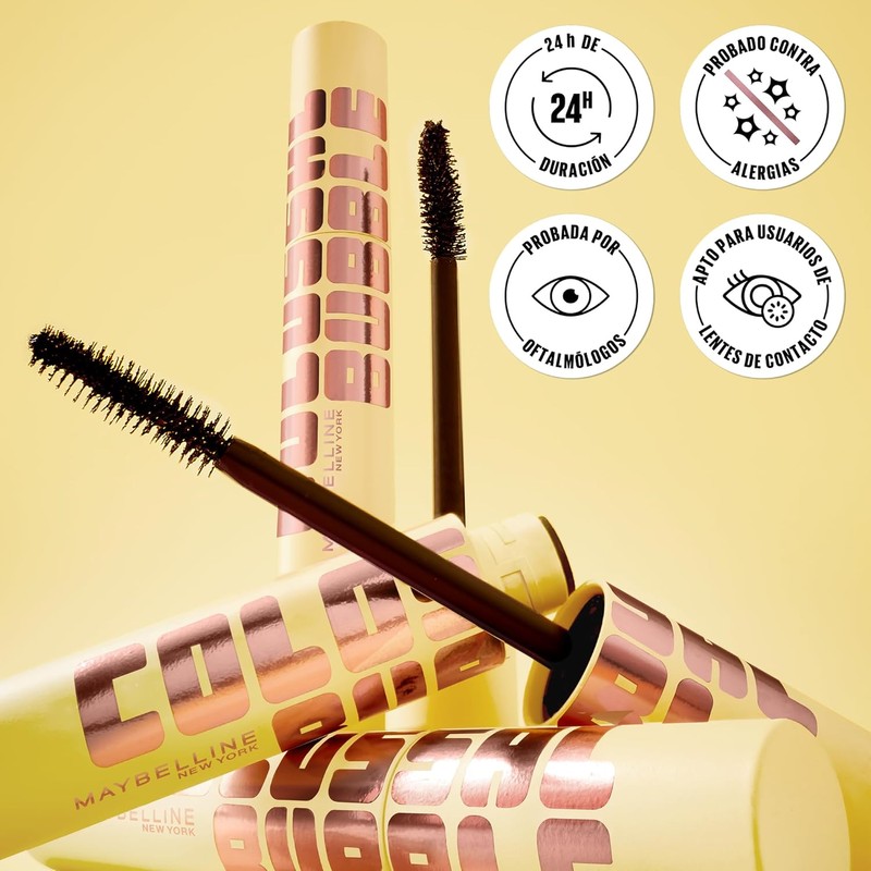 Maybelline Colossal Bubble Máscara de Pestañas, Volumen 24H, WTP, 10