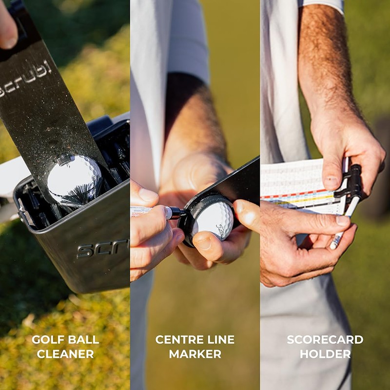 Scrubi: 3 in 1 Golf Ball Cleaner, Scorecard Holder, Centre