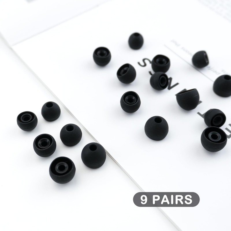 BlingKingdom 9 Pairs Replacement Earbuds Silicone Earbud Tips Earbuds Cap,