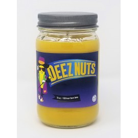 Deez Nuts Candle /  Peanut Butter Scented Soy Wax Candle 16 Ounce Mason Jar / Made in the USA by SM Candle Factory