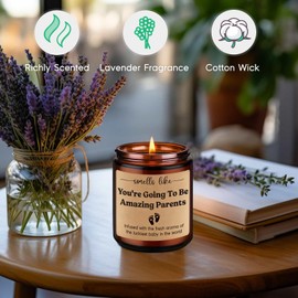 GSPY Candles, New Parents Gifts - New Mom Gifts, New Dad Gifts, Mom & Dad Gifts for New Parents - Funny Pregnancy, Mothers Day, Gender Reveal Gifts for Parents to be, First Time Dad, Mom to be