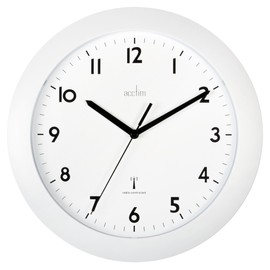 Acctim Cadiz RC Wall Clock 25.5cm White 74132, 25 cm l x 25 cm w