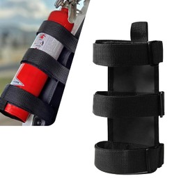 WZP - Soporte de montaje para extintor de incendios con barra enrollable, soporte ajustable para extintor de incendios, accesorios para Jeep Wrangler 1965-2026 JL JK JKU TJ CJ (negro)