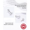 JIAINUS 2 PCS 925 Solid Silver Flat Back Studs Earrings