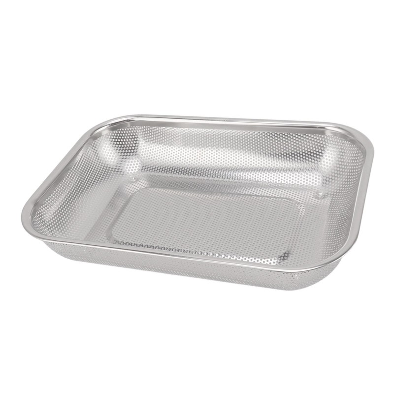 Fruit Vegetable Rectangular Strainer Basket Stainless Steel Colander Strainer Rectangle