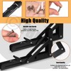 Tanstic 2 Pack 8 Inch Folding Shelf Brackets, Heavy Duty