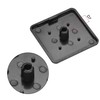 sourcing map Standard Plastic Square Aluminum Extrusion End Cap Black
