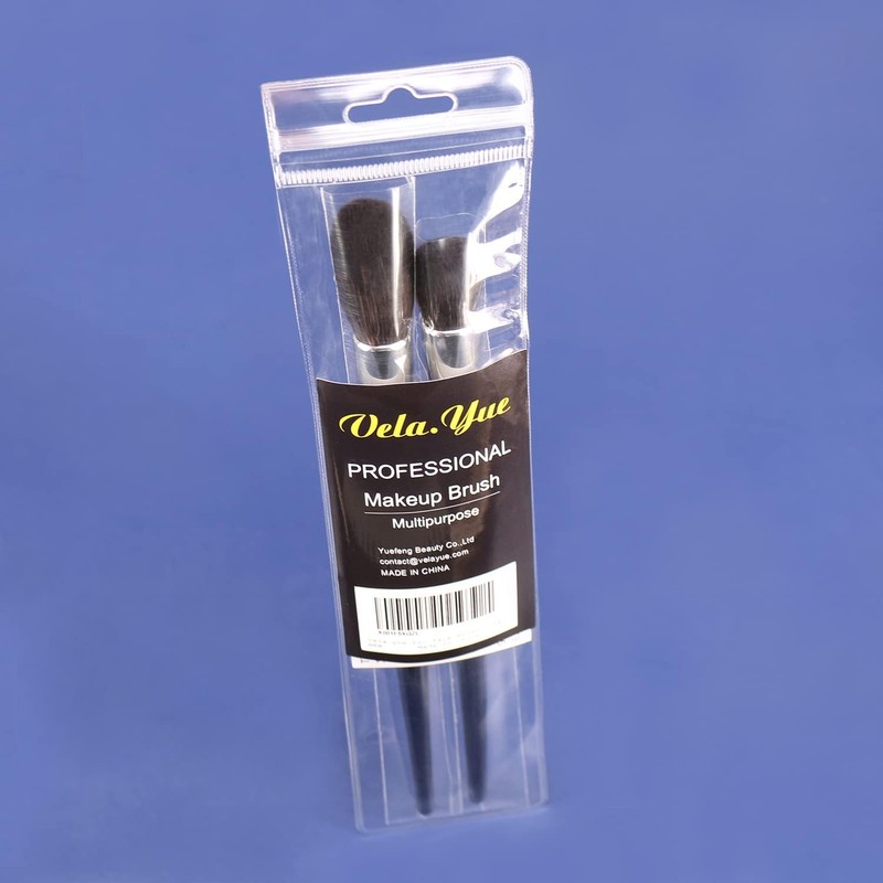 Vela.Yue Brochas para Corrector y Antiojeras - 2 Pinceles Rostro