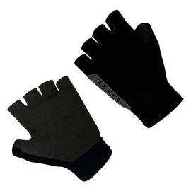 LE COL Cycling Mitts | Fingerless Bike Gloves | Padded, Mesh Construction, Pull Tabs | Black (Small)
