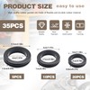 35 Pcs Black Rubber Grommets Rubber Hole Grommet Cable Grommet