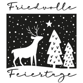 Rayher Timbro Friedvolle Feiertage, 6X7Cm, 29213000