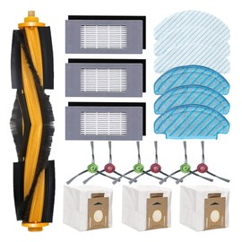 Replacement Parts for ECOVACS Deebot T8 / N8 / T9 / N10 Series Robot Vacuum Accessories 1 Main Brush 6 Side Brush 3 HEPA Filter 6 Mop Pad 3 Dust Bags
