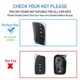 for Lexus Key Fob Cover, Premium Aluminum and Leather Protector Case