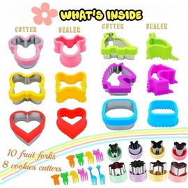 Uncrustables Maker, juego de 24 cortadores de sándwich y sellador, cortadores de sándwich para niños, cortador de sándwich sin costrar, máquina de sándwiches decruster (6 formas + cuchillos)