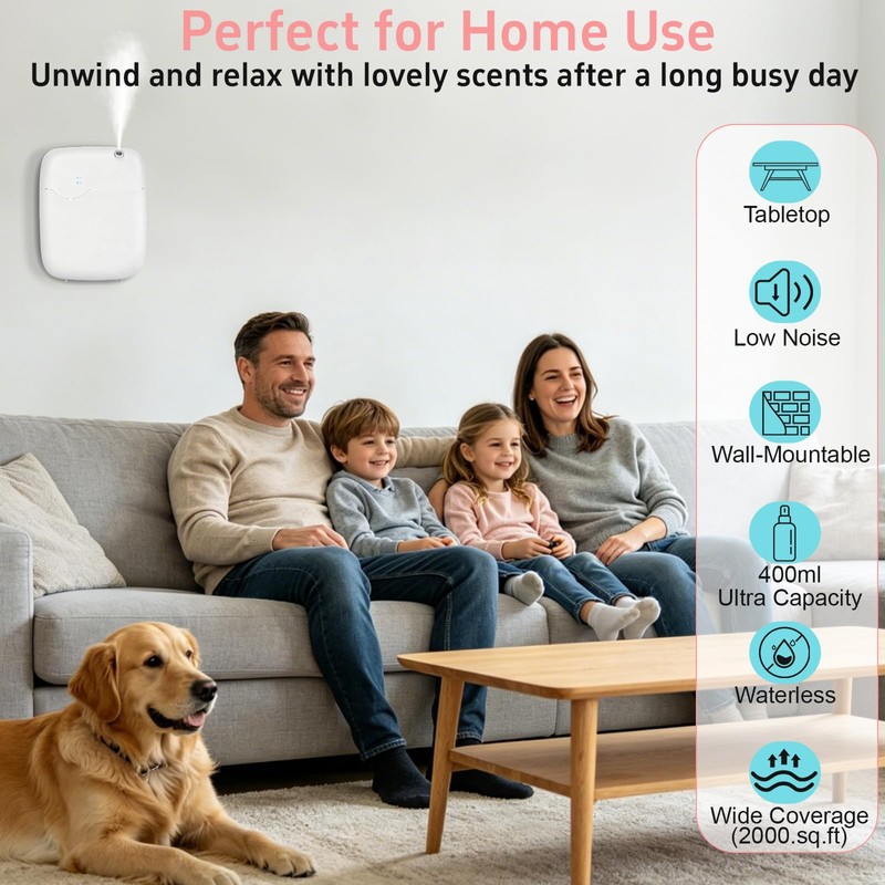 Smart Waterless Essential Oil Diffuser for Home Office Hotel Large