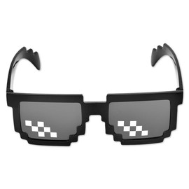 Kizrr Thug Life 8-Bit Pixel Pixelated Mosaic Sunglasses! Retro Geeky Gamer