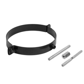 raik Stove Pipe / Flue Pipe Clamp Wall Mounting Diameter 130 mm Sheet Steel Black ESH116-130-sw