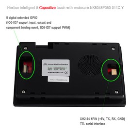 DIYmalls Nextion Intelligent 5 inch HMI Display 5V Capacitive Touch Screen 800x480 TFT LCD w/Enclosure Case for Arduino ESP32 (NX8048P050-011C-Y)