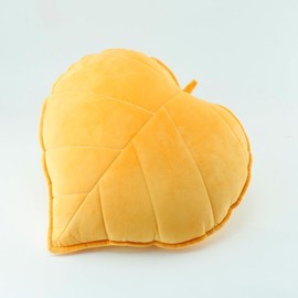 3D Leaf Shaped Throw Pillows Plant Pillow Maple Leaf Pillow, 17.7'' Novelty Plush Cushion Backrest Pillow Home Decoration for Car, Bedroom, Sofa, Couch, Living Room (yellow)
