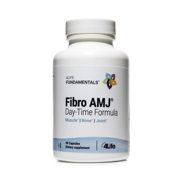 4Life Fibro AMJ Day Time Formula - Dietary Supplement Supports Muscle, Bone, and Joint Health with Magnesium and Boswellia Serrata Extract - 90 Capsules