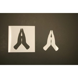 4" Praying Hands Reusable Mylar Stencil - Art Supplies Crafts Scrapbooking Painting on The Wall Wood Glass