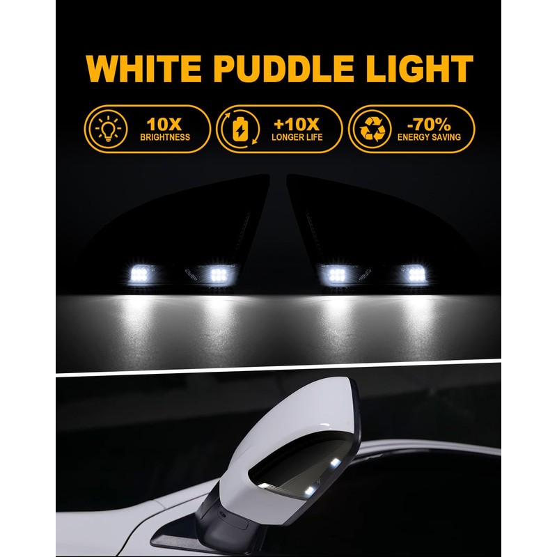 NEIFILES LED Side Mirror Puddle Light Sequential Turn Signal Lights