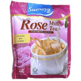 Sunsoya 2 Pack - Sunsoya Instant Rose Milk Tea (12 Sticks × 35g) × 2 **FREE SHIPPING**