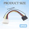 Noenaeni 4PCS 4Pin Molex to SATA Power Cables(SATA to Molex)