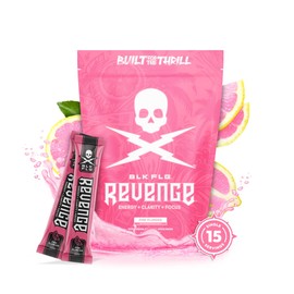 REVENGE™ Energy Stick Packs – Pink Plunder (Pink Lemonade) | Nootropic-Powered Energy, Clarity & Focus | On-the-Go Sticks | 15 Count Pouch