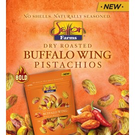 Setton Farms Pistachios, Buffalo Wing Bold Flavor Naturally Seasoned No Shell Pistachio Nuts, Gluten Free, Vegan, Kosher, 5 oz, Pack of 8, 5 Ounce (Pack of 8)