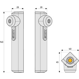 'ABUS 80520 FTS16 Window, White