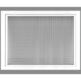 18" x 14" Cube Core Eggcrate Return Air Filter Grille for 1" Filter - Aluminum - White [Outer Dimensions: 20.5" x 16.5]