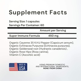 Sana Herbal Sciences Natural Immune Support | Polyherbal Blend with Vitamin C | with Echinacea, Goldenseal, Cayenne, Rose HIPS | 60 Capsules – by Dr. Marco Sikaffy