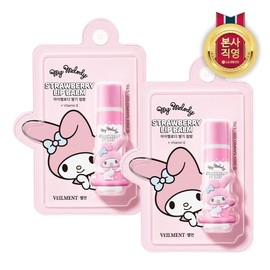 Bellman Sanrio My Melo Red Lip Balm Strawberry 4.5g x 2 / 벨먼 산리오 마이멜로 레드 립밤 딸기 4.5g x 2개