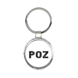 Poland Poznan Lawica Wieniawski Airport POZ : Gift Round Keychain Airline Travel
