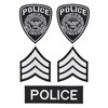 Set of 5 Police Sergeant Badges - High-Quality Iron-On &
