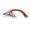 50PCS 12V 8mm Chromatic LED Lamp Beads with 20CM 26AWG