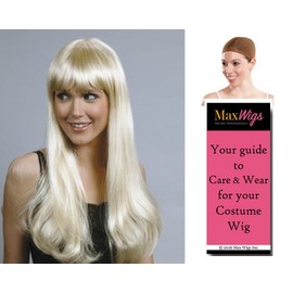 Sharon 22" Long color NEON PINK - Enigma Wigs Pageboy with Bangs HW142 Bundle with Cap, MaxWigs Costume Wig Care Guide