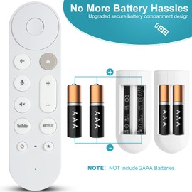 Voice Remote for Google TV Streamer 4K with Silicone Case - Enhanced Performance & Protection（Including Remote&Case） Replacement Remote for Google Streamer