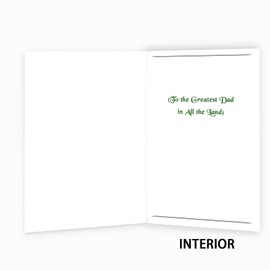 Bestmelo Funny Fathers Day Card – Land of Dad Map Design,Unique Vintage Style Fathers Day Cards for Dad,Happy Father's Day Gifts from Kids Daughter Son