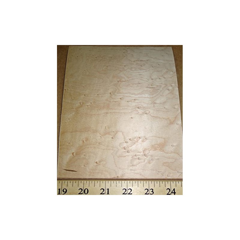 Birdseye Maple Wood Veneer 7"-8" x 5"-6" with Paper Backing