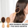 2 Pack Mini Hair Brush - Bamboo Hair Brush for