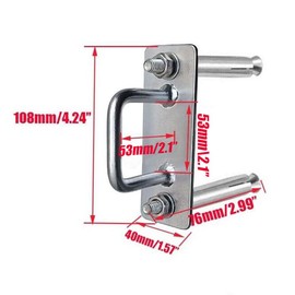 Qinwuwu 2Pcs Closed Bar Holder for Door Barricade, Close Bar Holder,Fit for 3.8x3.8cm Lumber,Closed Lock Brackets Security Bar Door Stopper,Max Load Capacity 500lb